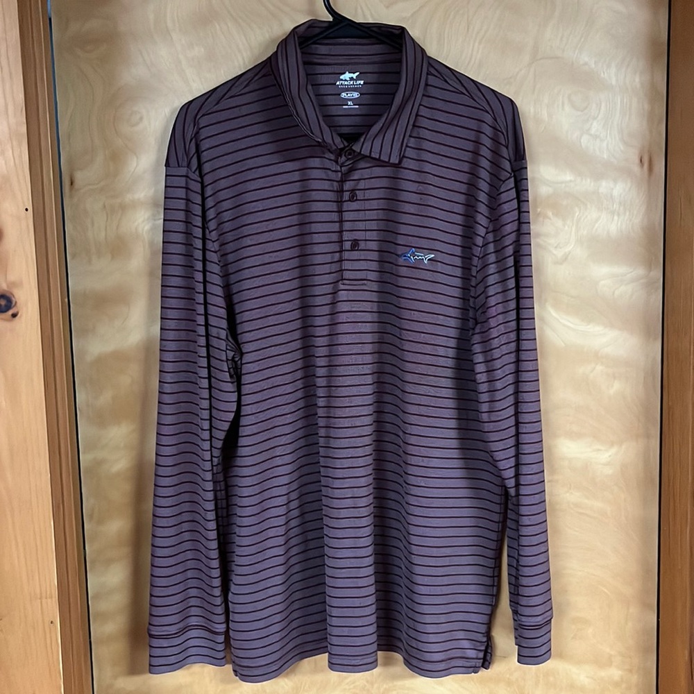 Greg Norman play dry long sleeve polo